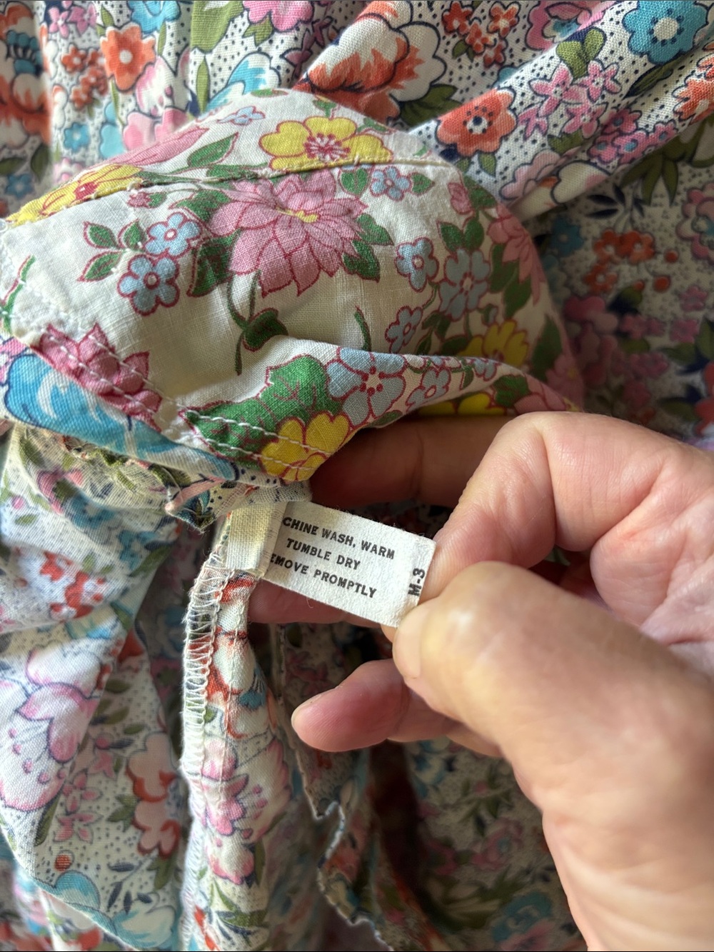 Vintage floral skirt cottage grain sack style - Picture 11 of 11